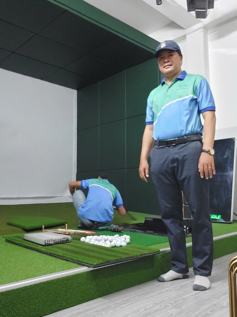 thi công phòng tập Golf 3D