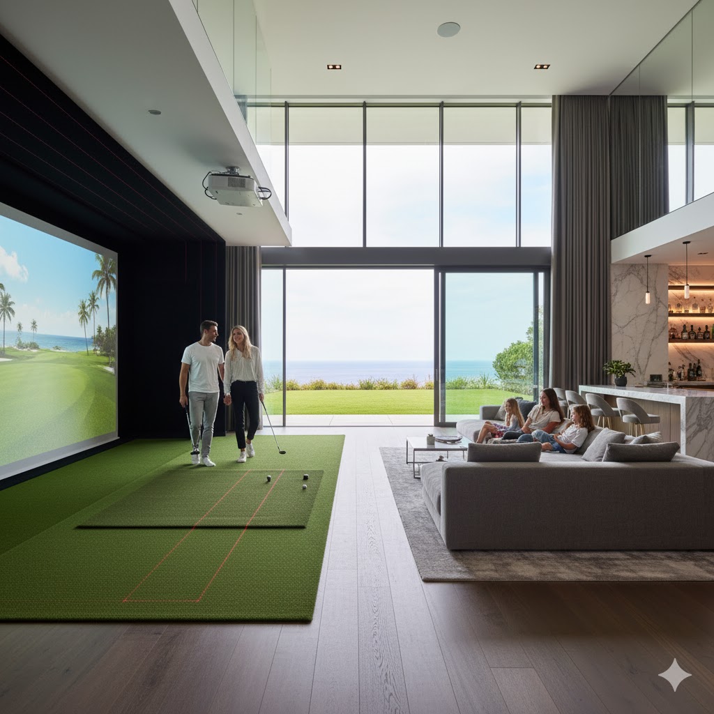 Mô hình phòng Golf 3D gia đình: khi đẳng cấp bắt đầu từ không gian sống